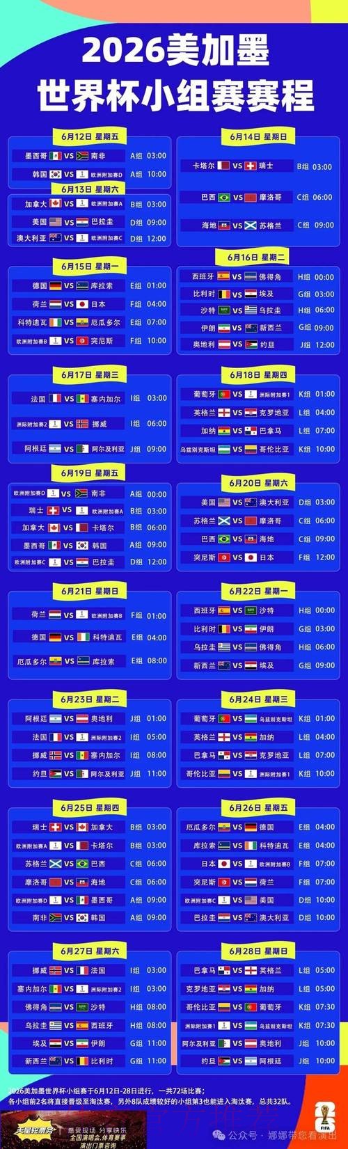 2026世界杯赛程中国时间最新时间表怎么看 2026世界杯赛程中国时间最新时间表怎么看